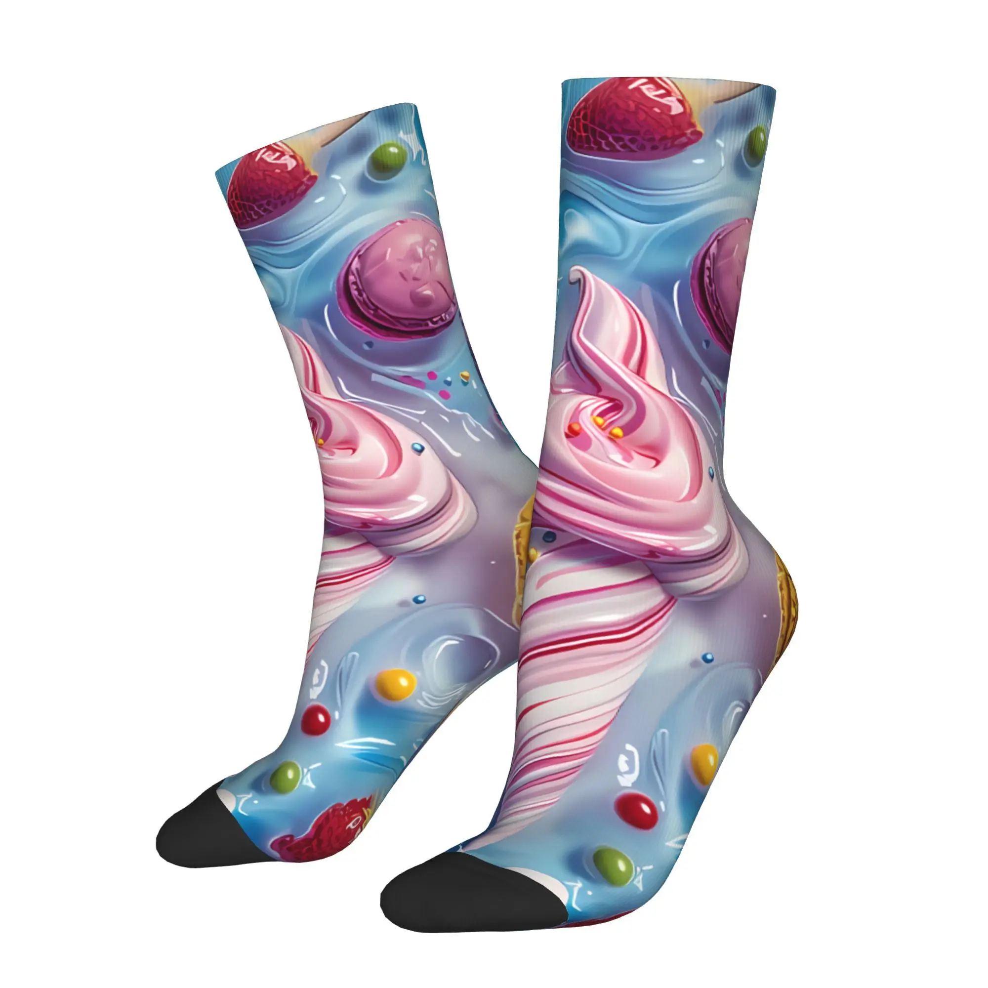

Ice Cream Summer Dessert Socks Male Mens Women Winter Stockings Hip Hop