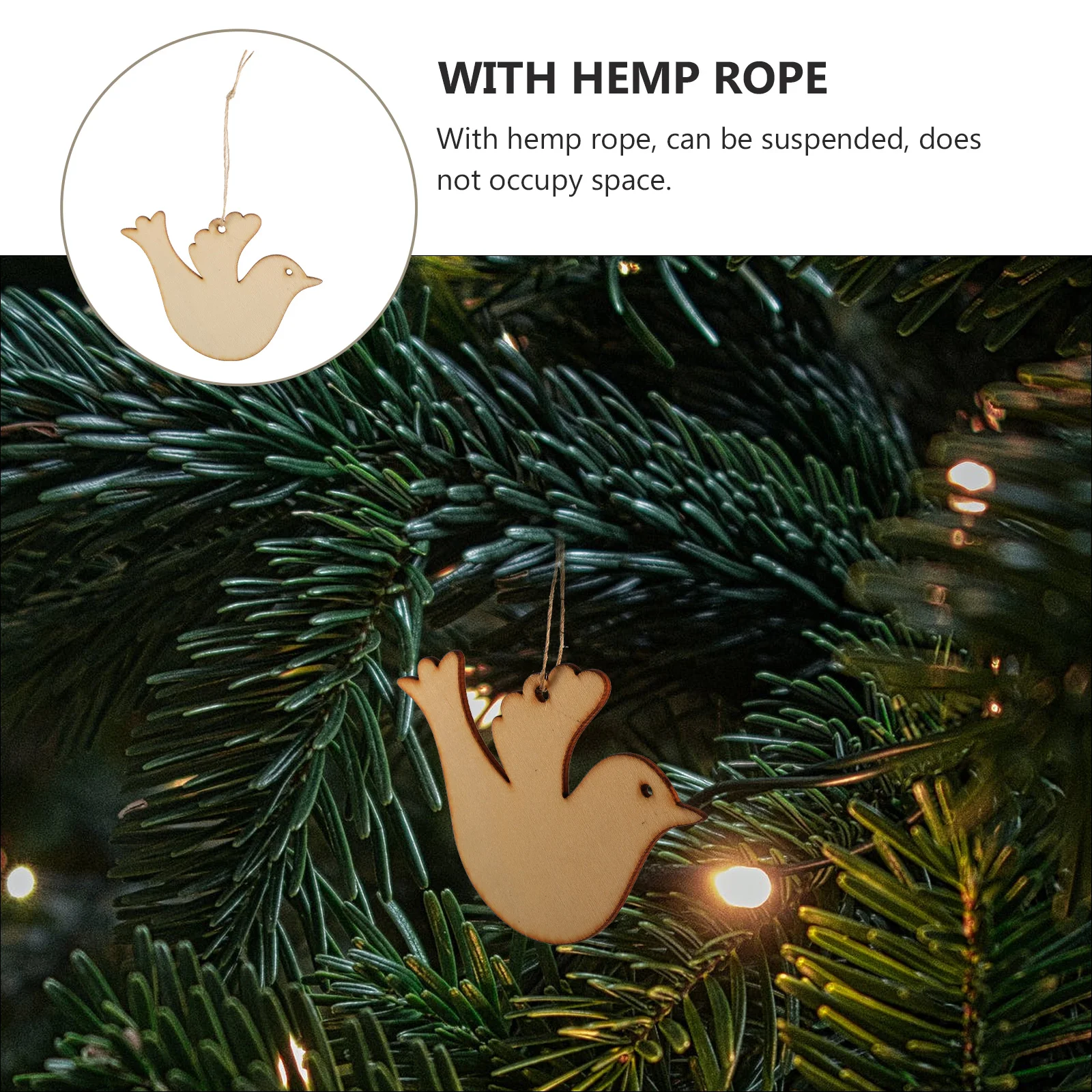 

50Pcs Bird Shaped Wood Slices Semi-Finished Handmade Cutout for Children DIY Painting Embryo Natural Wooden Decor Piece Holiday