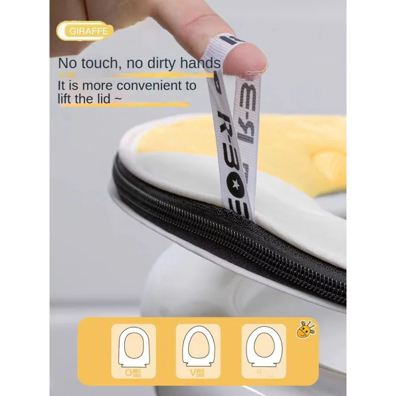Winter Warm soft toilet seat cover pad home toilet mat pad Four Seasons universal waterproof zipper WC cushion Cape potty case