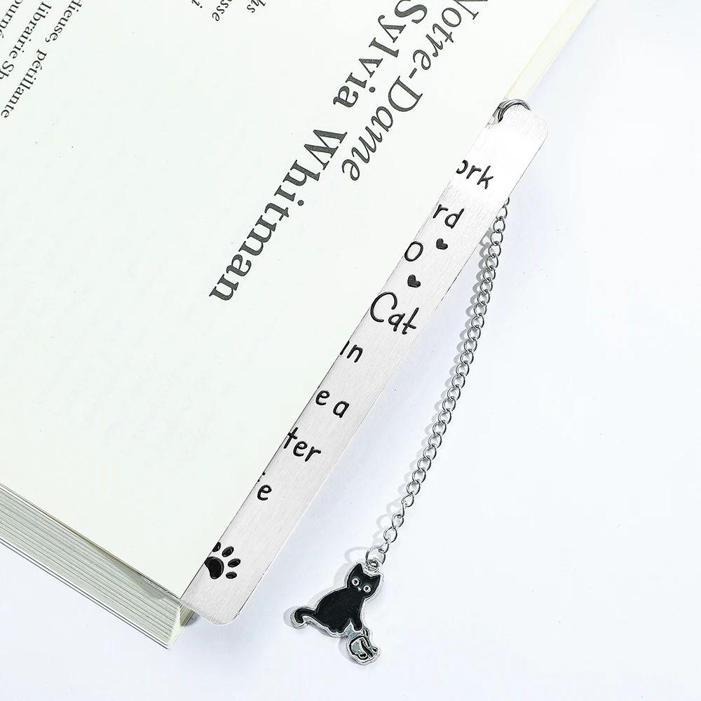 Cartoon Cat & Dog Animal Metal Bookmarks Reading Accessories for Book Lovers Learning Stationery Supplies Bookmark Gifts