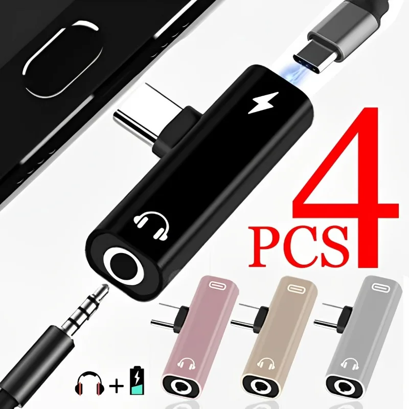 2 em 1 usb c para 3.5mm fone de ouvido jack carga usb c soquete conversor de áudio tipo-c porta para adaptadores de fone de ouvido do telefone móvel