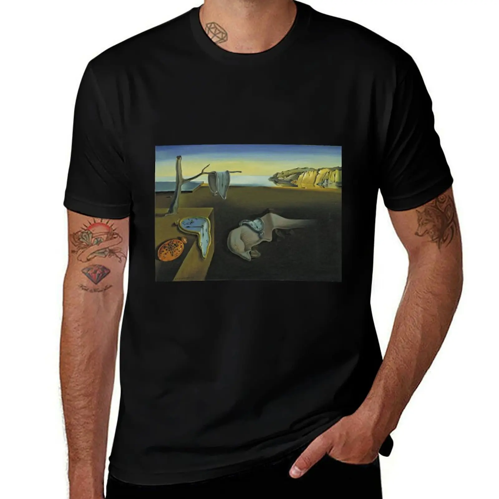 T-shirt The Persistence of Memory, T-shirt au design graphique simple