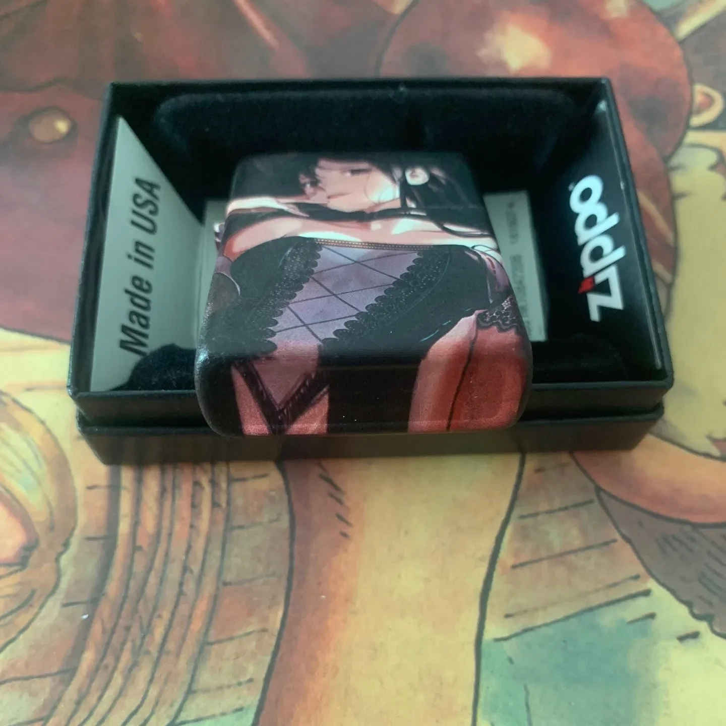 Zippo Lighter Demon Enchantress Cartoon Painted Collection in box