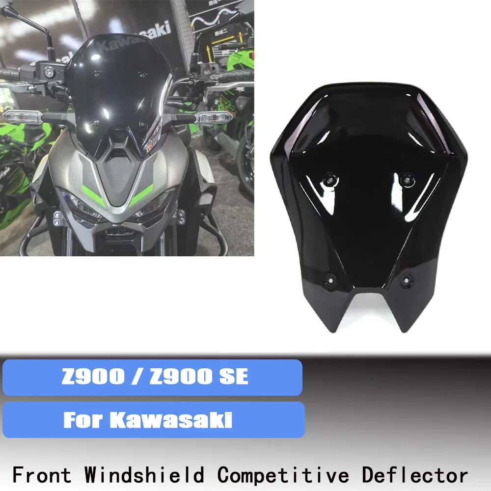 Für Kawasaki Z900 SE Z9002025, Motorrad-Acryl-Windschutzscheibe, Windschutzscheibe, rauchschwarz, transparentes Bildschirmzubehör