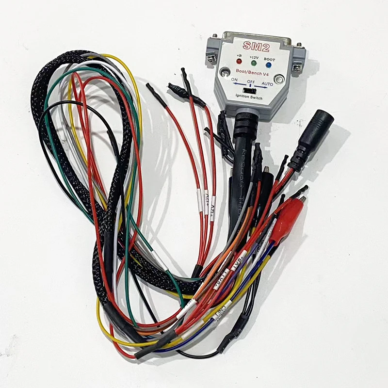 J2534 with Switch Cable LED Light Version Professional ECU Programming Bench Cable for VCI ECU ECU BATT VCC KLINE CAN-L CAN-H