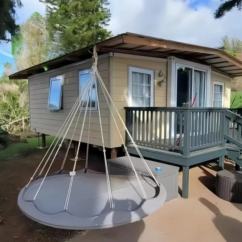 Casa Contenedor Plegable con Puerta Corredera de Vidrio, Casa Prefabricada de 3 Dormitorios en Venta