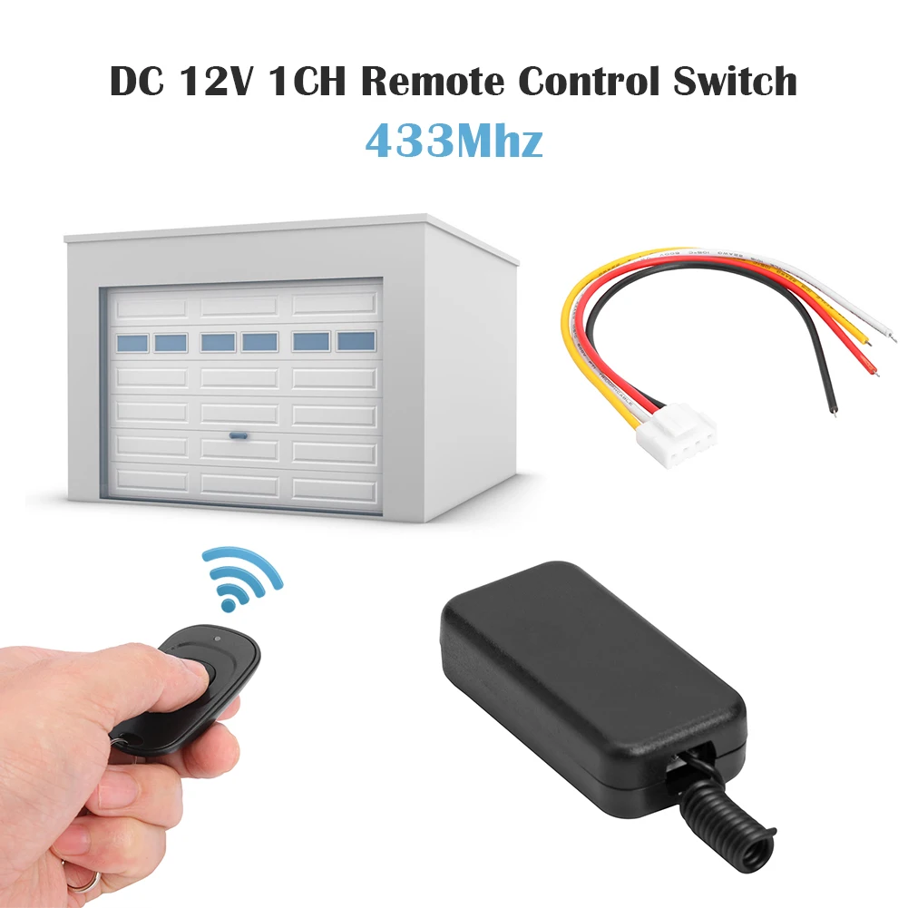 

433 MHz DC 5-12V Remote Control Switch + 1 Button RF Transmitter for LED Light