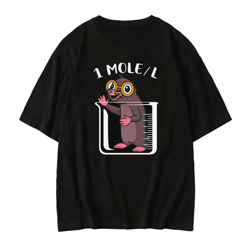 1 Mole Funny Chemistry Humor Science Teacher Pun T-Shirt Graphic T Shirts Men and Women Clothing Aesthetic Cute Science Lab Tops