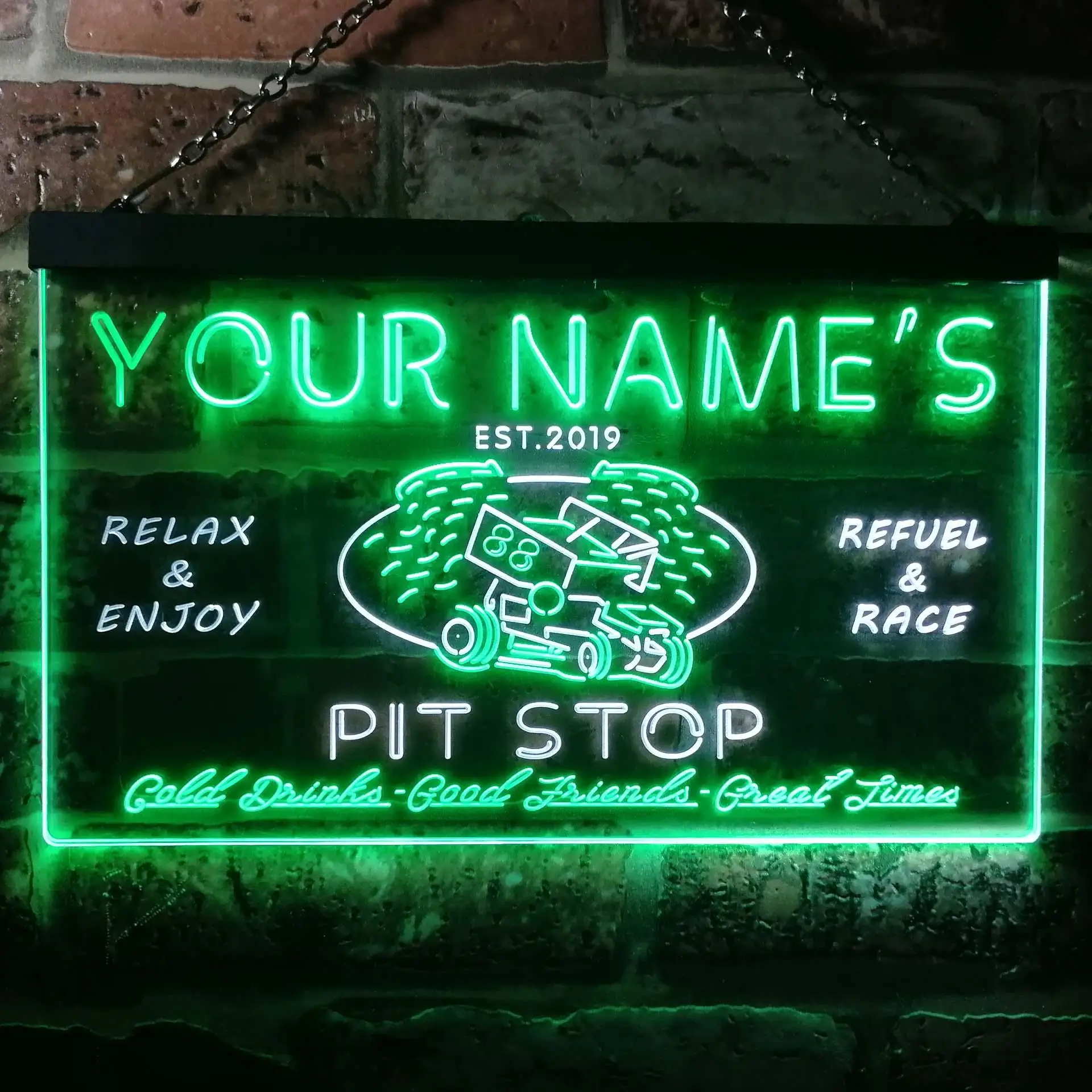 شخصية حفرة وقف المرآب ثنائي اللون بقيادة النيون علامة st6-pu1-tm