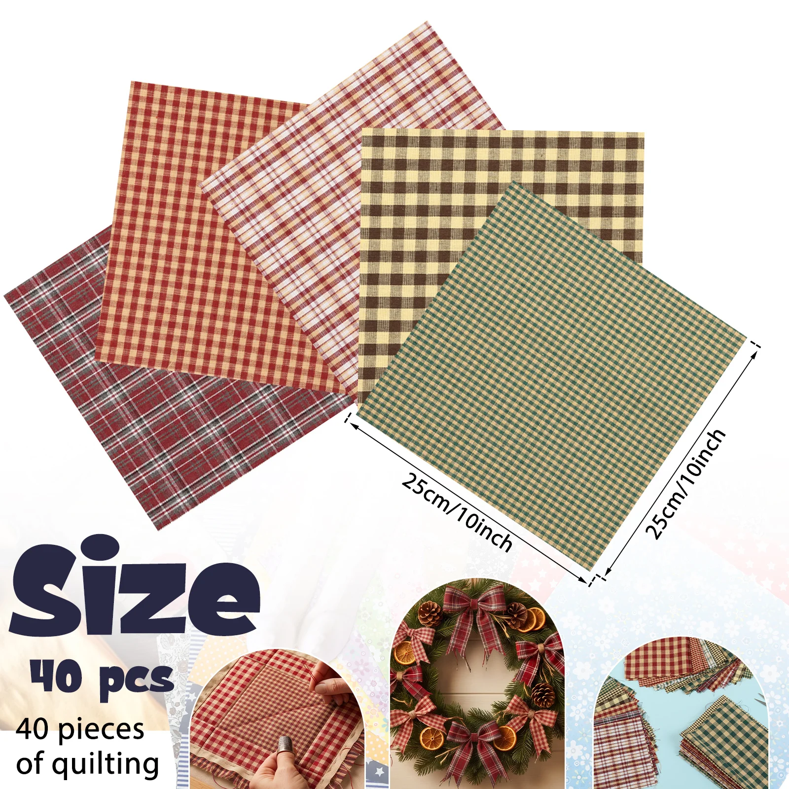 20/40Pcs Cotton Fabric Squares - Is Sewing A Textile Craft 评论和价格