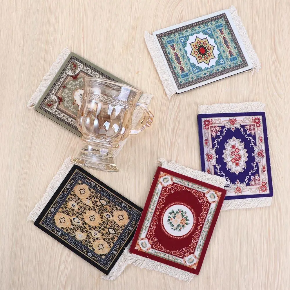 Photo Props Heat-resistant Table Decor Persian style kitchen accessories Retro Pattern Cup Pads Table Mat Coaster Placemat