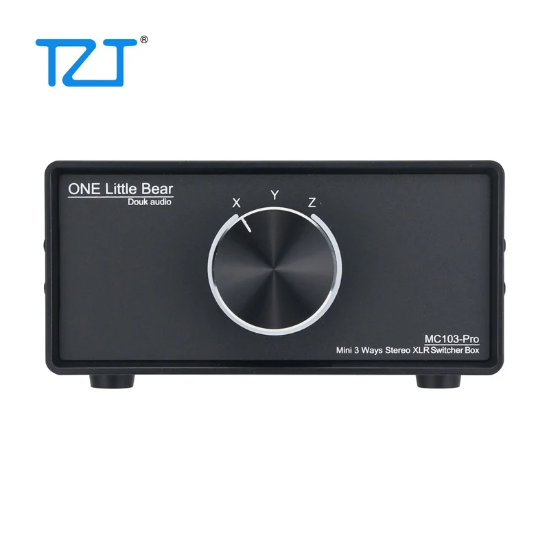 TZT One Little Bear MC103-Pro Mini 3 Ways Stereo XLR Switcher Box Audio Switcher Amplifier Selector