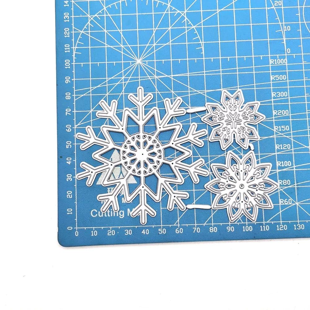 Scrapbooking DIY Cutting Knife Mold Carbon Steel Embossing Flower Template Christmas Three Snowflakes