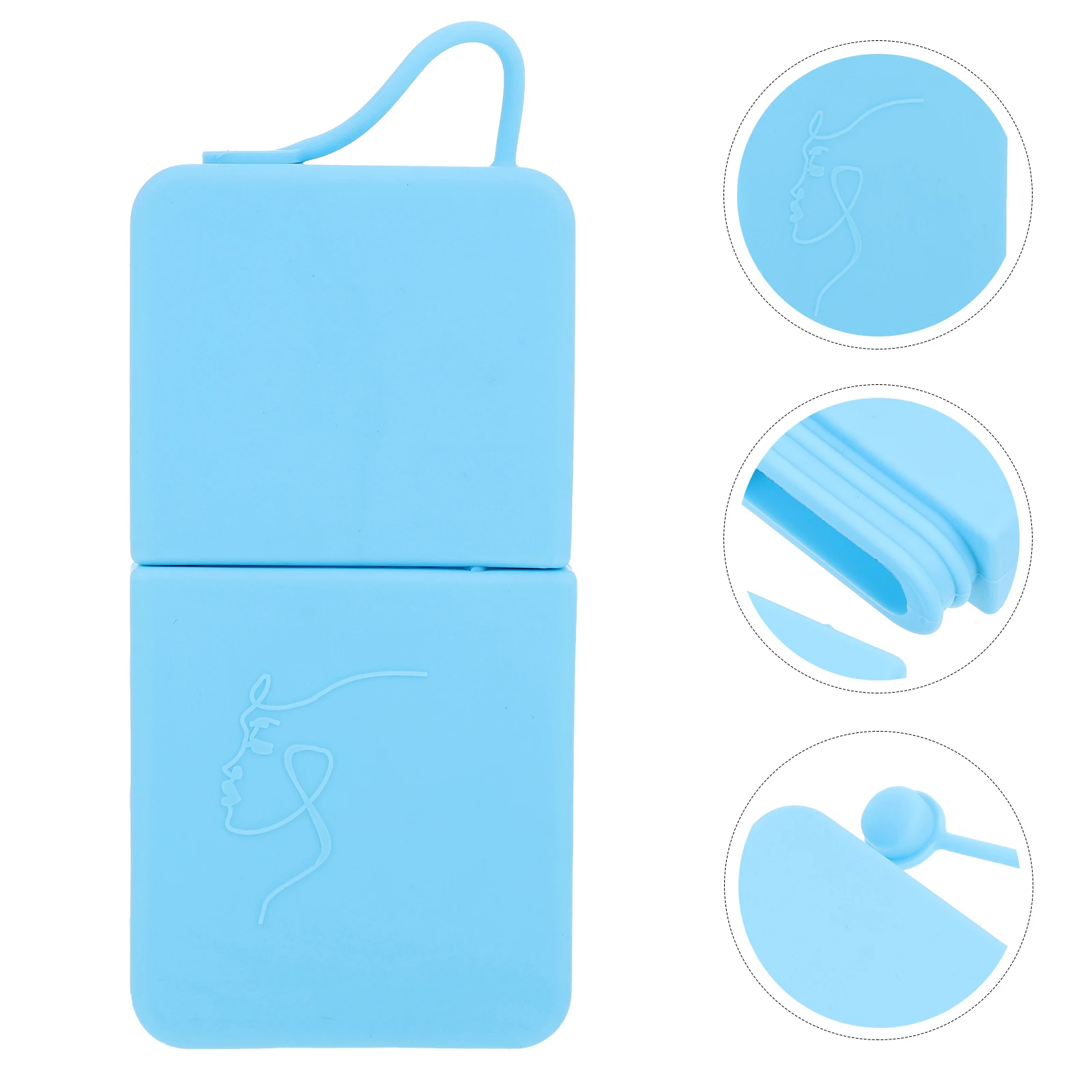 Ferramentas faciais beleza gelo treliça rolo de silicone para massagem facial molde azul