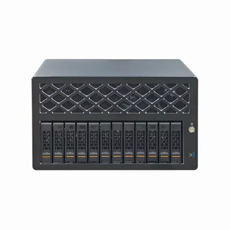 BOLRZO 12 Disk NAS Chassis SAS Direct Connection Backplane Half High PCIe Slot Support Flexible Power Hot Swap Server