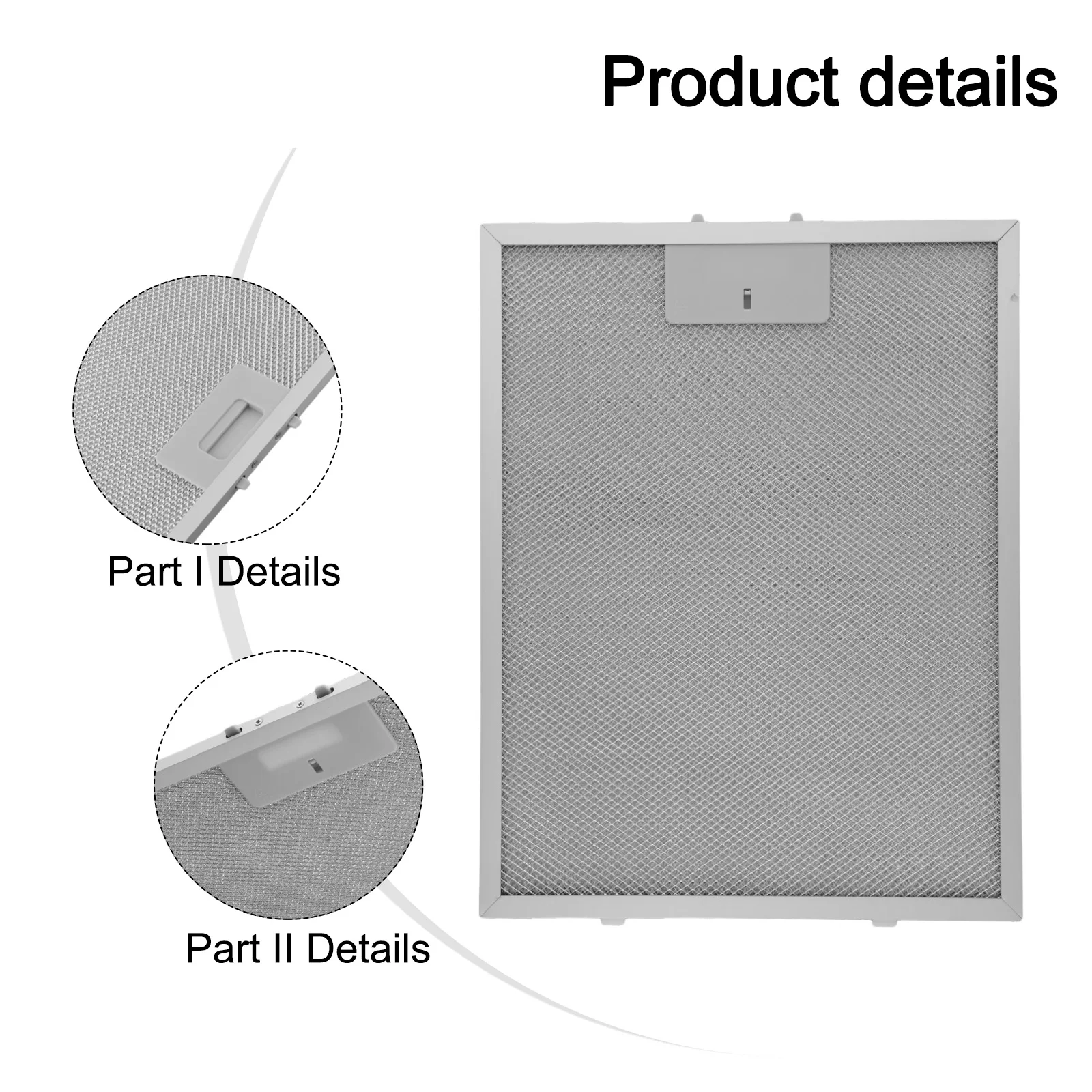 Filter Aluminum Silver Cooker Hood Metal Mesh Extractor Vent Filter 280x355x9mm Home Improvement Kitchen Accessories