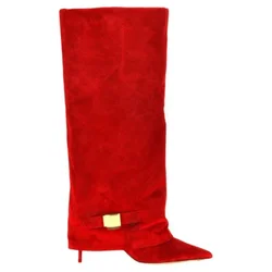 European and American Style Sexy Spicy Girl Fashion Banquet Walking Boots for Women, Slim High Heels, Belt Buckle, Pants shoes
