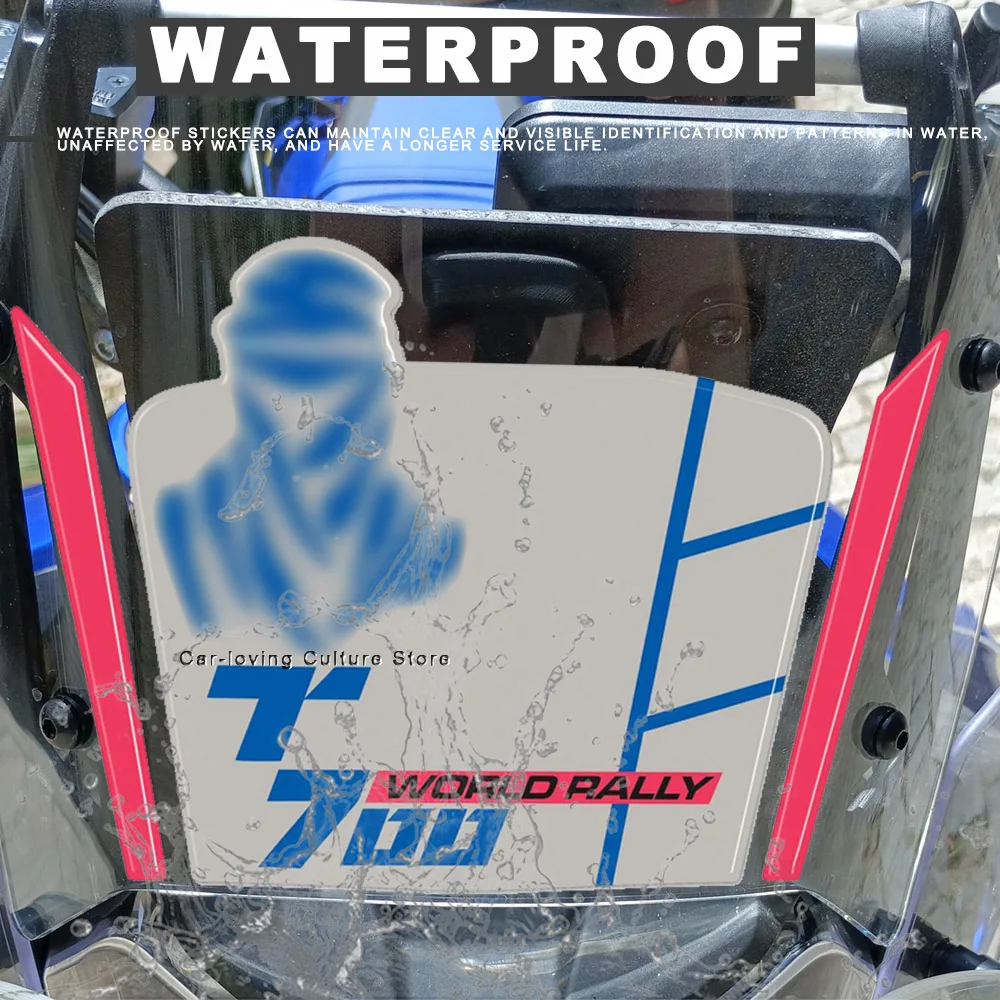 For Yamaha Tenere 700 World Rally Waterproof Protective Sticker Motorcycle Windshield Decorative Sticker 3D Motorcycle