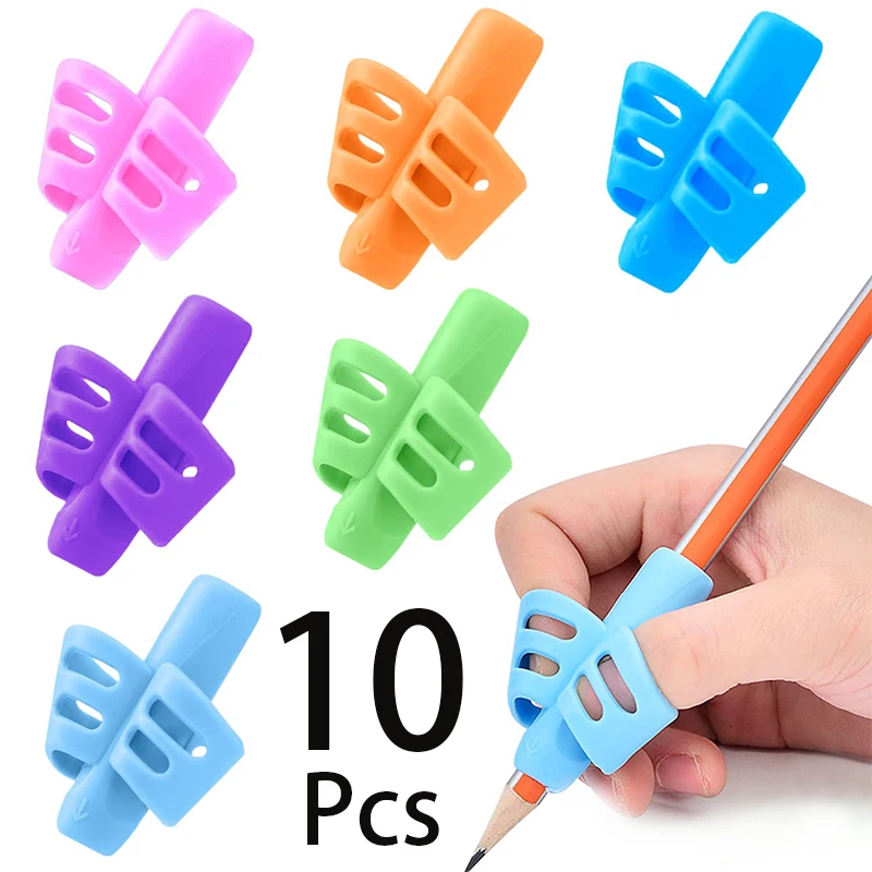 10Pcs Pen Holder Corrector Kindergarten Beginners Learn To Write Primary School Children Baby First Grade Pencil Control