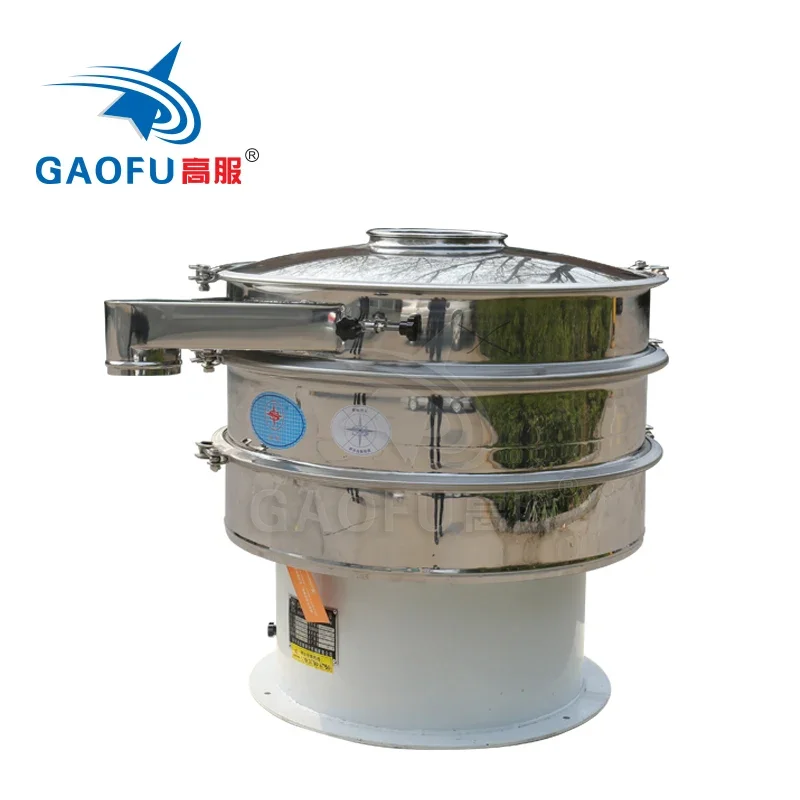 Gaofu stainless steel vibration sifter flaxseed sieving machine circular rotary vibrating sieve