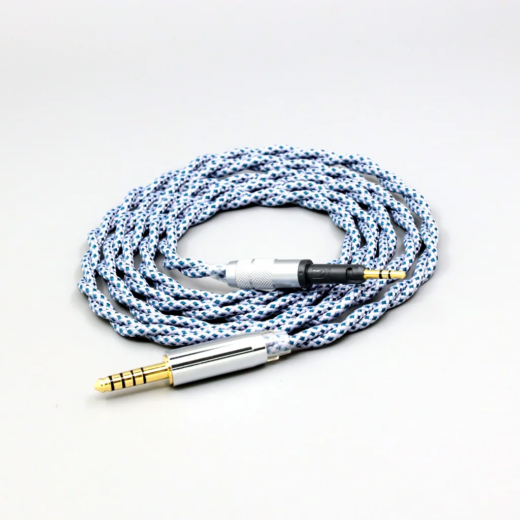 99% Pure Silver Mix Graphene OCC Shielding Earphone Cable For Sennheiser HD6 HD7 HD8 MIX DJ HD595 LN008670