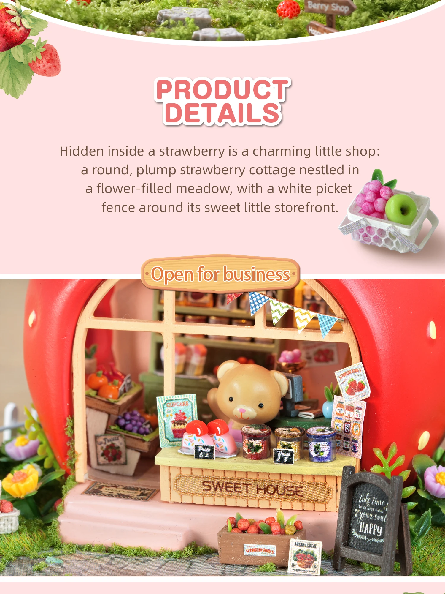 DIY Miniature Dollhouse Kit with LED Light Handmade 3D Puzzle Mini House Toys Home Decor Wooden Crafts For Xmas Birthday Gifts