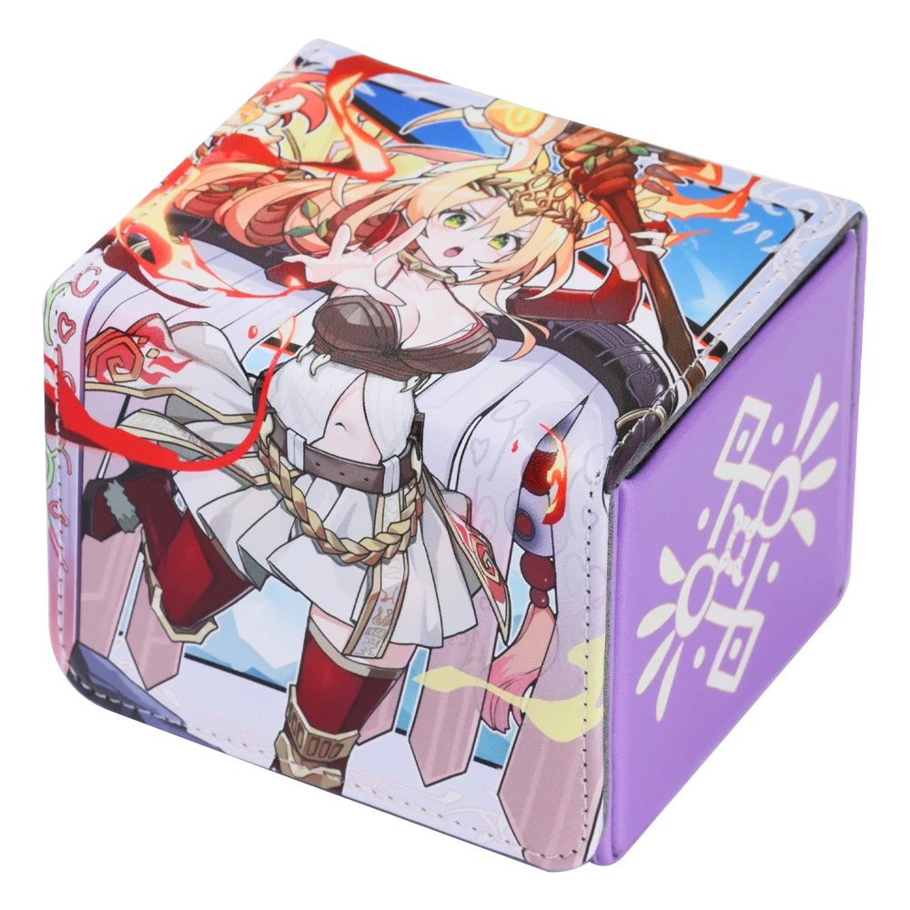 Yu-Gi-Oh! fait maison à faire soi-même Boîte de rangement pour cartes Minerva Lightsworn Maiden Ygo Ritual Beast, boîte de rangement pour cartes en cuir haut de gamme, jouet cadeau