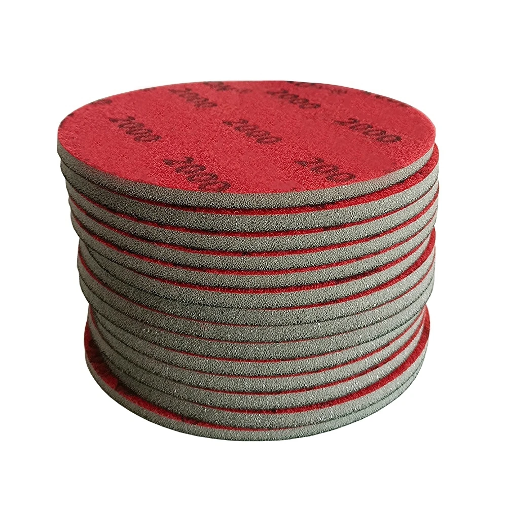6 Inch Sponge Sandpaper Round 500-4000 Grit Self-Adhesive Flocking For Car Paint Polishing Beauty Grinding