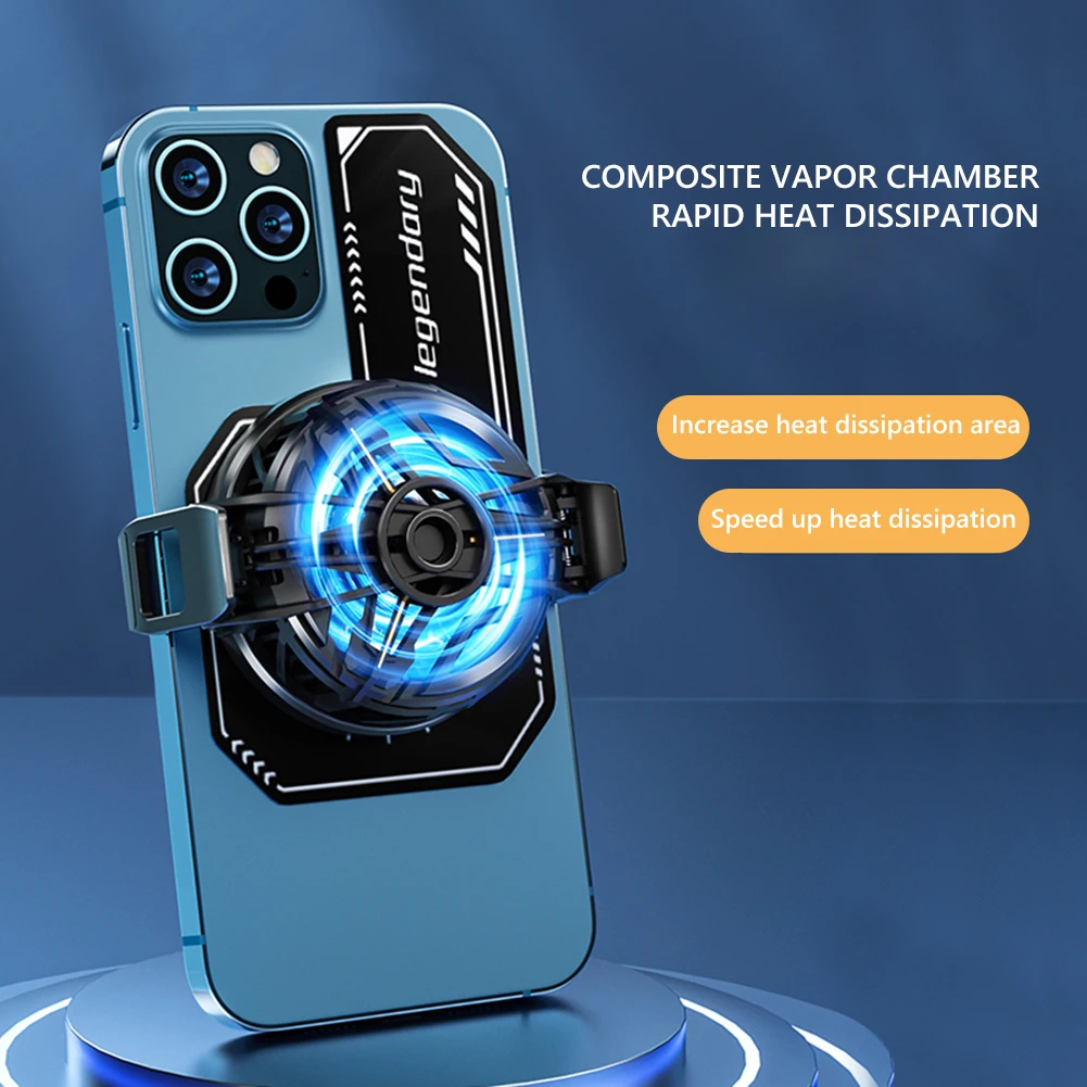 Pendingin Heat Sink Menghabiskan Area Pendinginan Pendingin Game Mini untuk Stiker Radiasi Game PUBG Magnetik Kompatibel/Klip Belakang untuk Ponsel