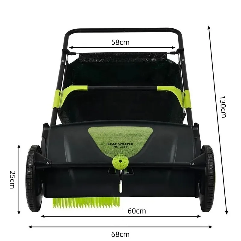 for Manual Leaf Collector Multifunctional Lawn Sweeper Hand Push Garden Cleaning Tool for Yard Grass Debris Removal