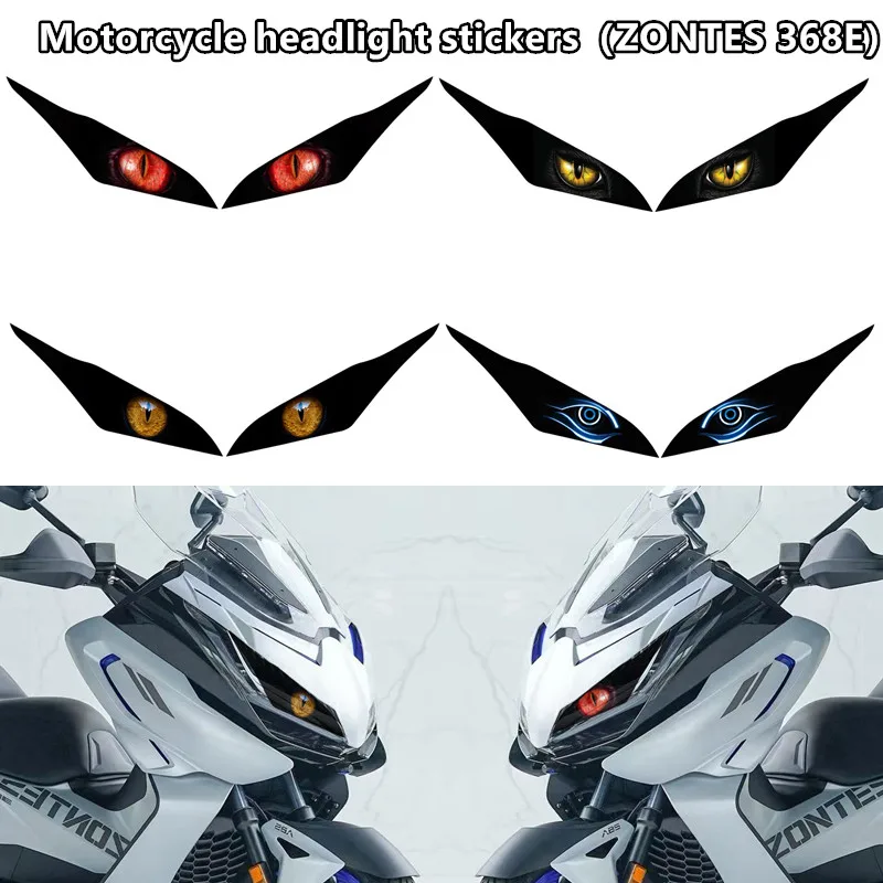 

Подходит для ZONTES 368E ZT368E 368 E 368e 2024, защитная наклейка для фар мотоцикла, защитные наклейки для головы, аксессуары