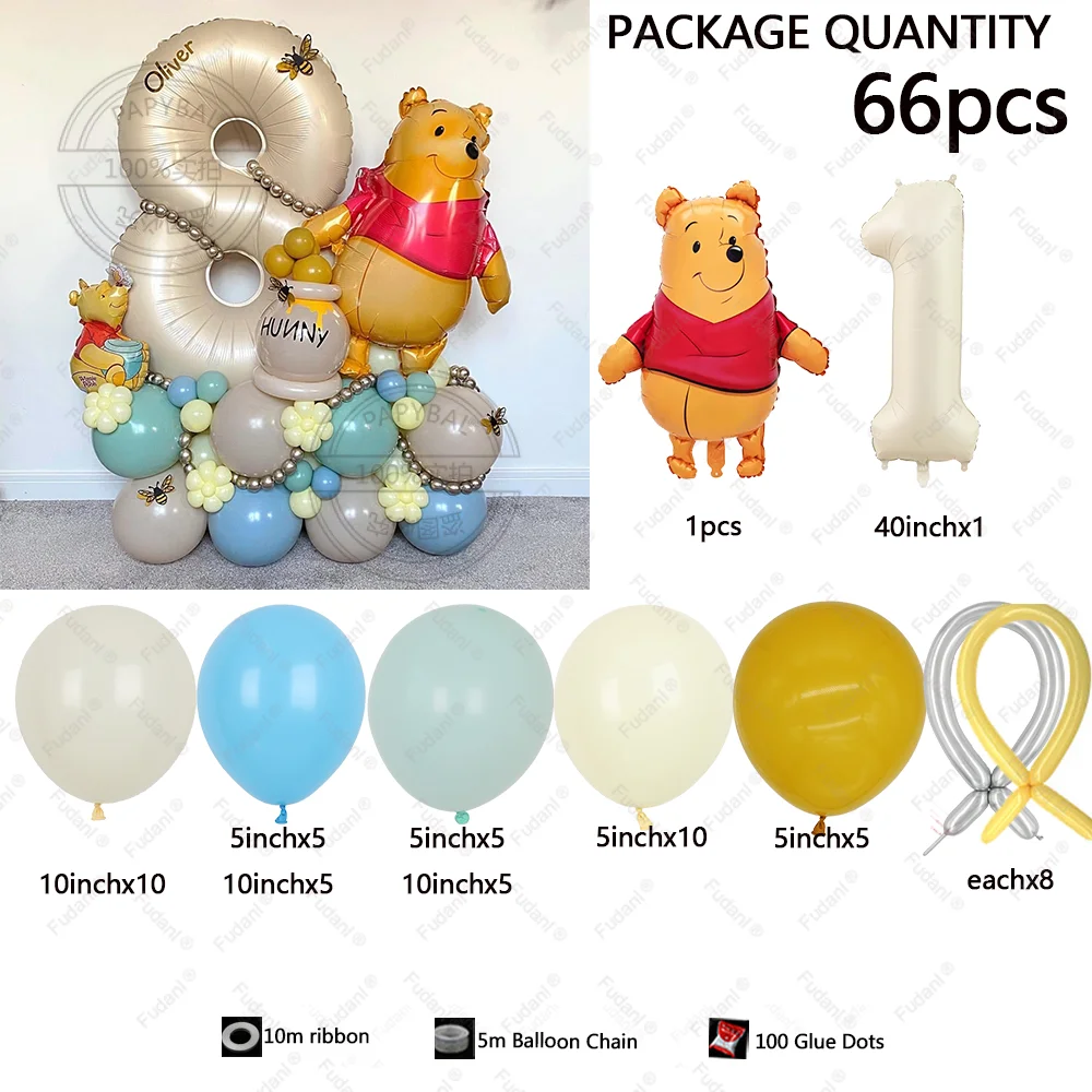 Disney Winnie The Pooh Themed Balloon Column 40 