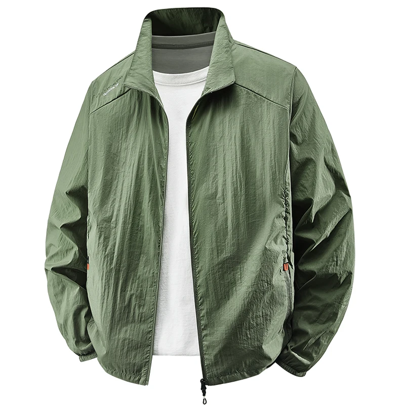 Plus Size 7XL 8XL Summer Quick Dry Sun-Protective Jacket Men Hiking Fishing Cycling Jackets Gym Sport Running Ultra Light Coats