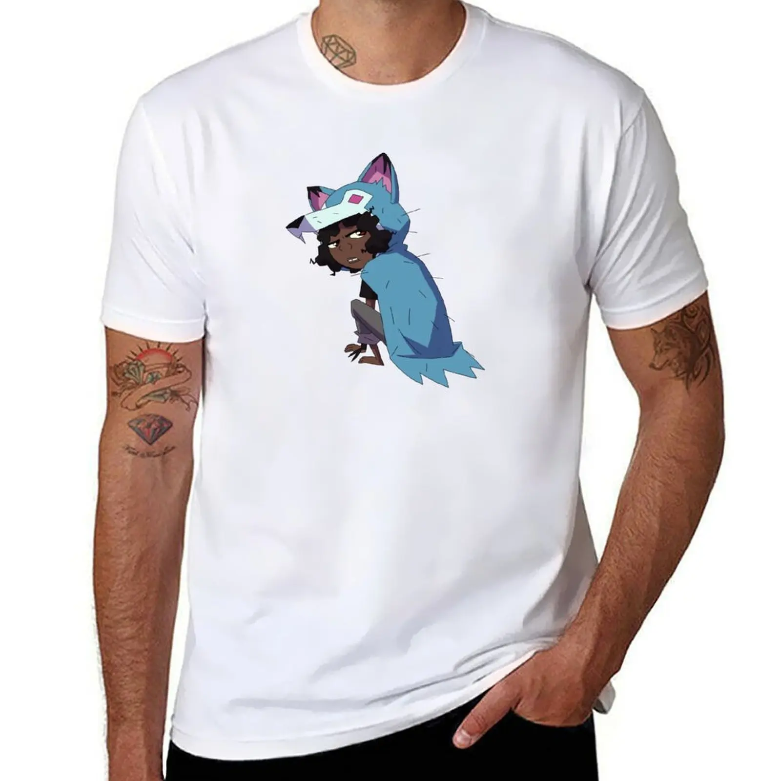 

Wolf - Kipo And The Age Of Wonderbeasts T-Shirt Simple Solid Color Crew Neck Tee