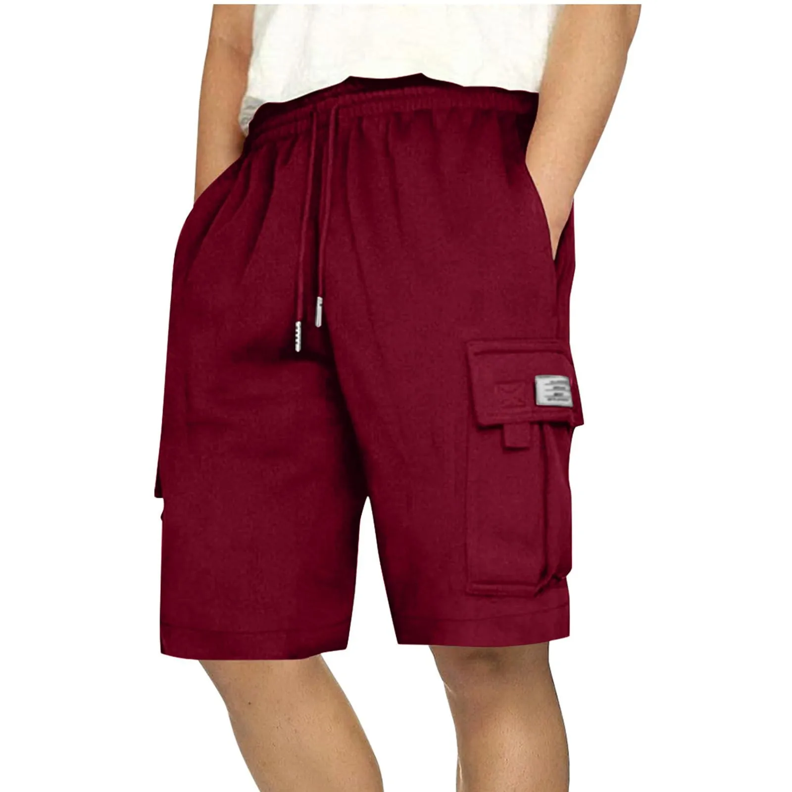 

Men's Cargo Short Straight Multi-Pockets Wear-Resisting Loose Sports Shorts Casual Outdoor Hiking Solid Color Sportswear ﻿