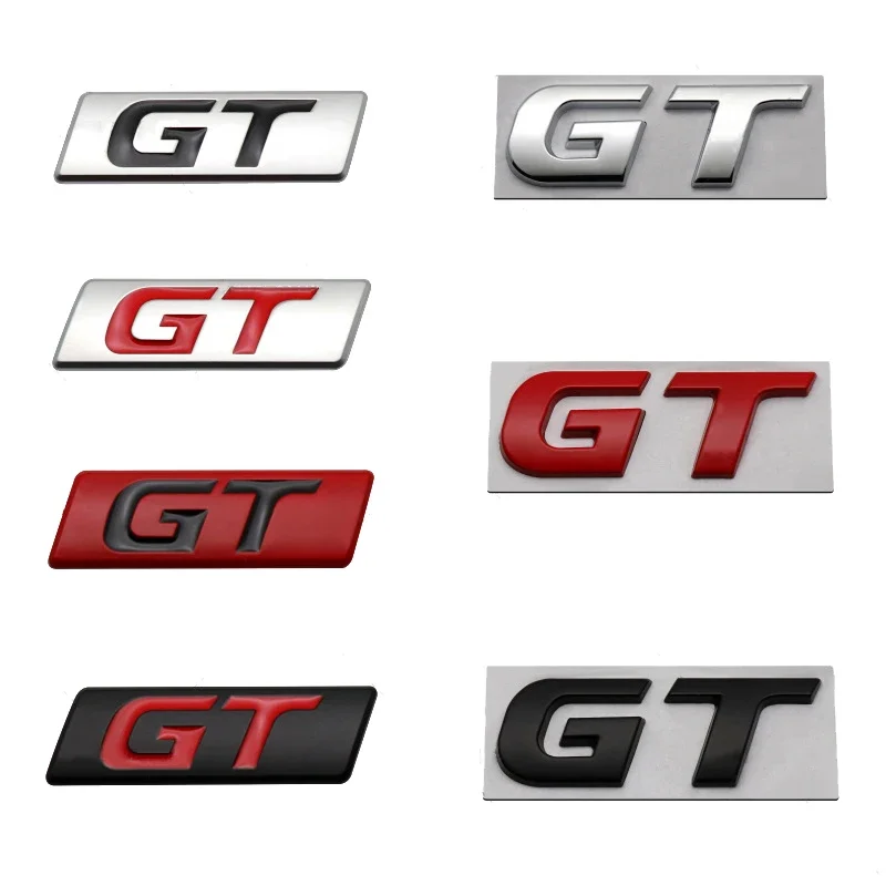Car Sticker GT Badge Emblem Decals for Peugeot Hyundai GT Ford Focus Mondeo KIA Forte Optima Stinger Picanto Sorento Renault view 2