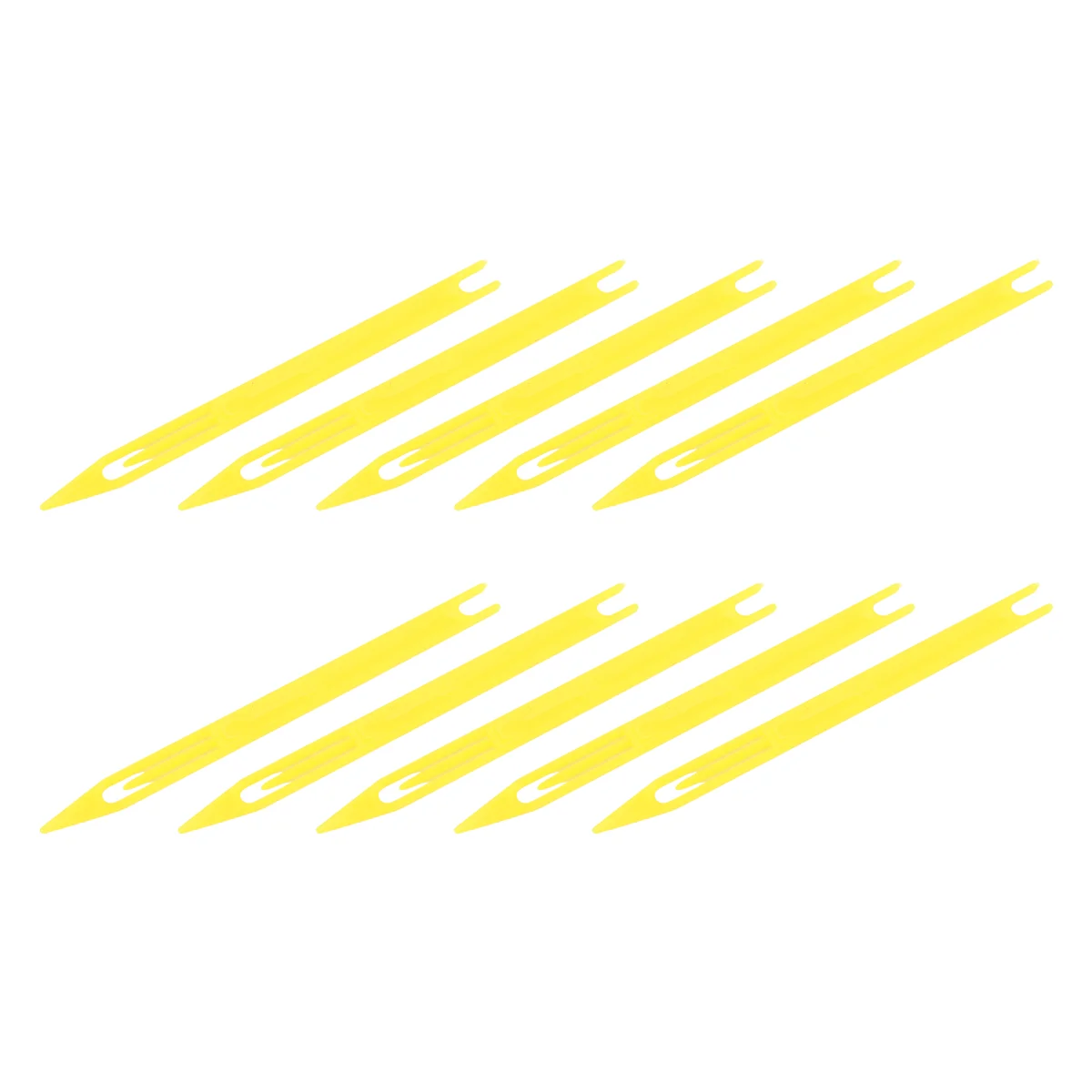 Filet de pêche en plastique jaune, réparation de canette de navettes, 2 # Johanna, 10 pièces