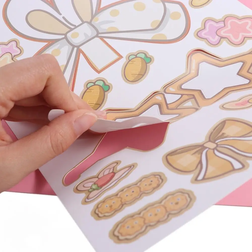 Papier de bricolage pour tout-petits, jouet de styliste, autocollant de dessin animé Montessori pour filles, style d'idole 3D, activité de bricolage, coiffures