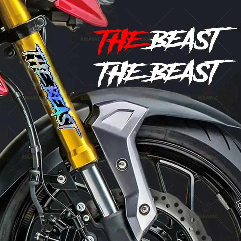 

2PCS THE BEAST Motorcycle Stickers DIY Tank Helmet Fork Suspension Vinyl Decals for Yamaha Kawasaki BMW Honda Suzuki Ktm Benelli