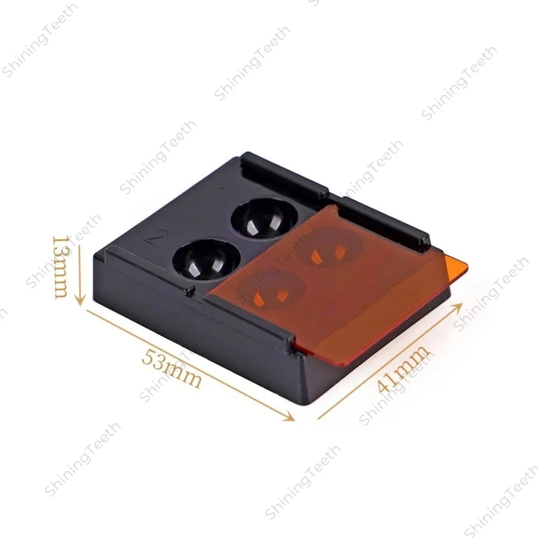 Picture 3: 3Pcs Dental Resin Shade Light Box Composite Resin Mixing Well Light-Proof Storage Case 4 Holes Dentist Tool