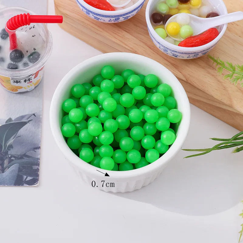 Simulatie tapiocasiroop kaviaar Jelly bean Schattige Mini Suiker Snoepjes Voedsel DIY Sieraden Maken Haarstrikken Accessoires 100st/lot