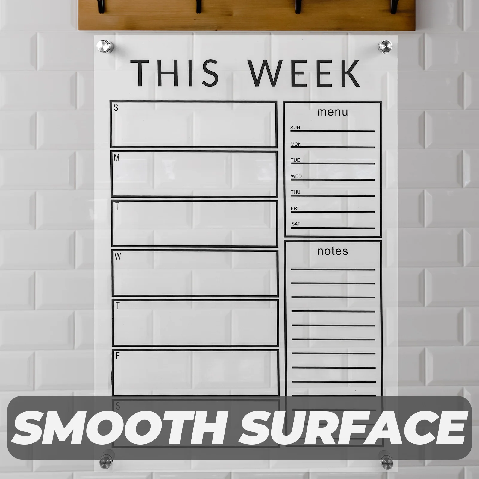

Clear Weekly Planning Acrylic Message Board Erasable Memo Board for Home Office School Magnetic Calendar Reminder Display Boards