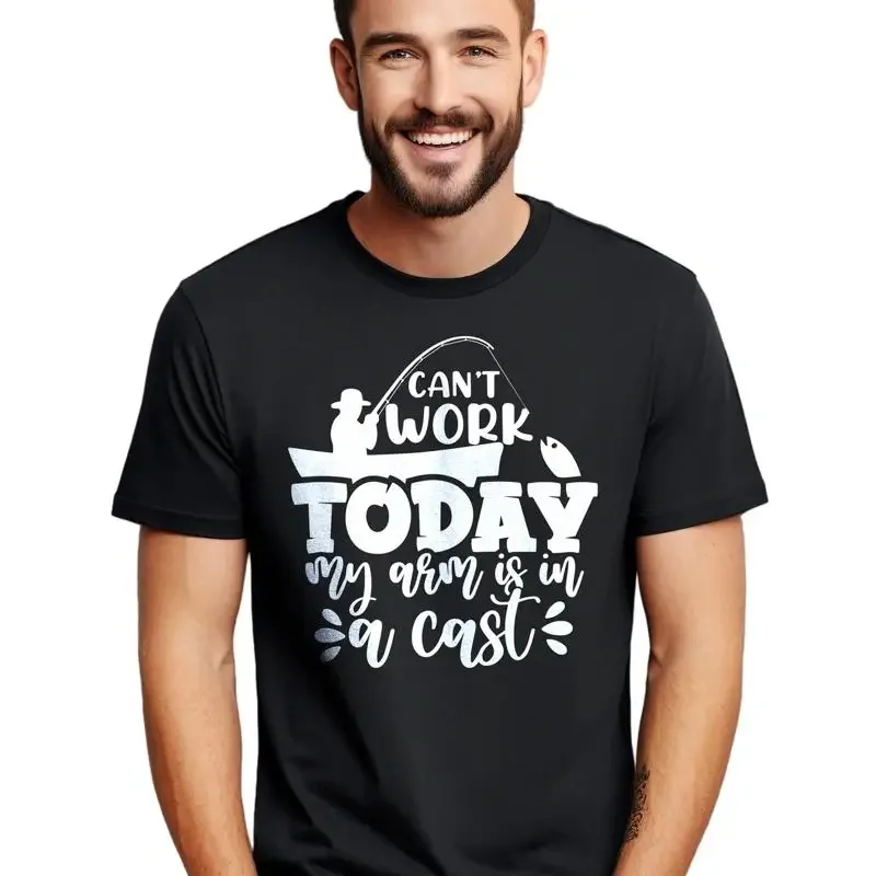 Can't Work Arm Cast t shirt Funny and tastic Print