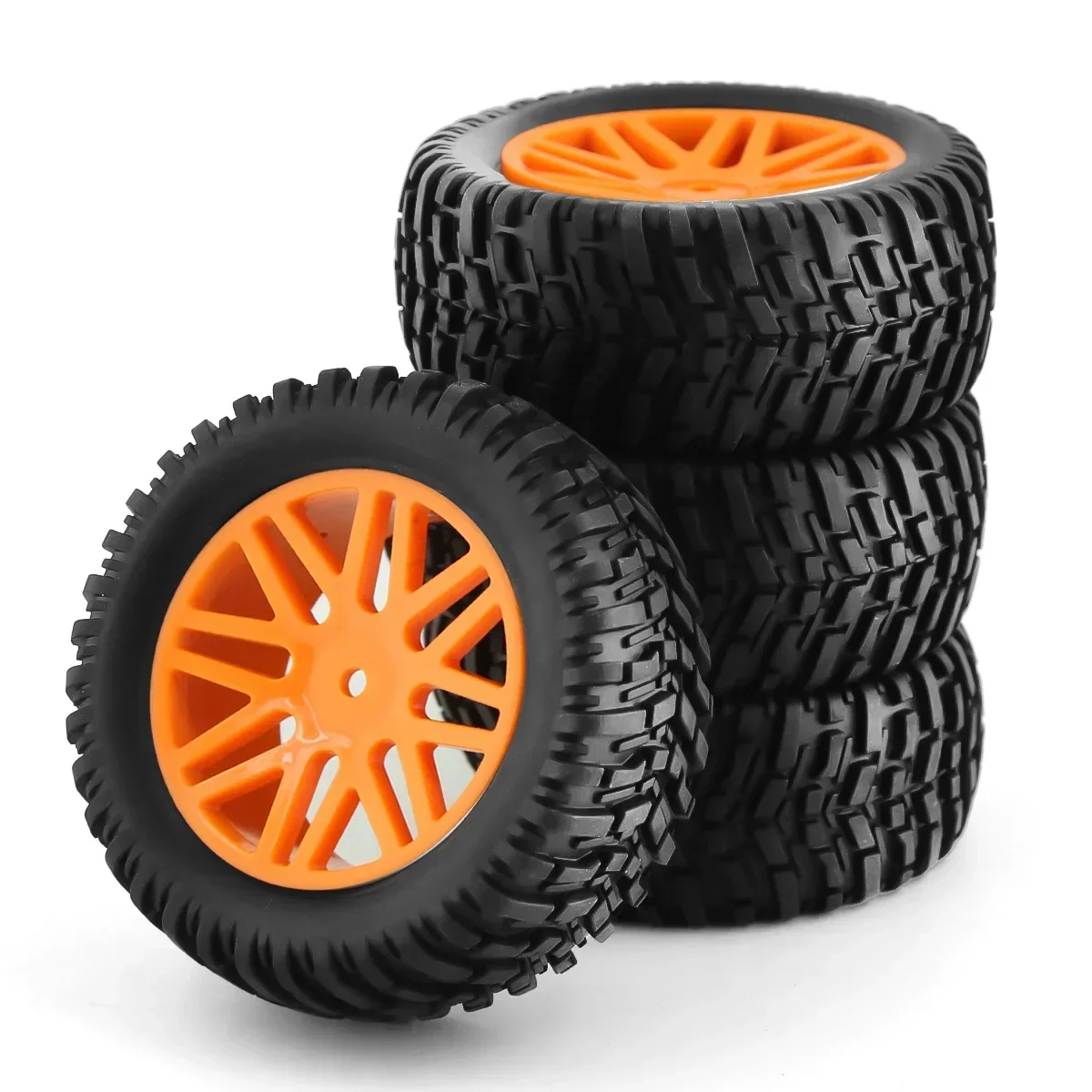 

4Piece 1/10 Short Course Truck Tires Tyre Wheel 12Mm Hex 95Mm Parts For HSP 15502 94107 94170 94155 94177 HPI RC Car