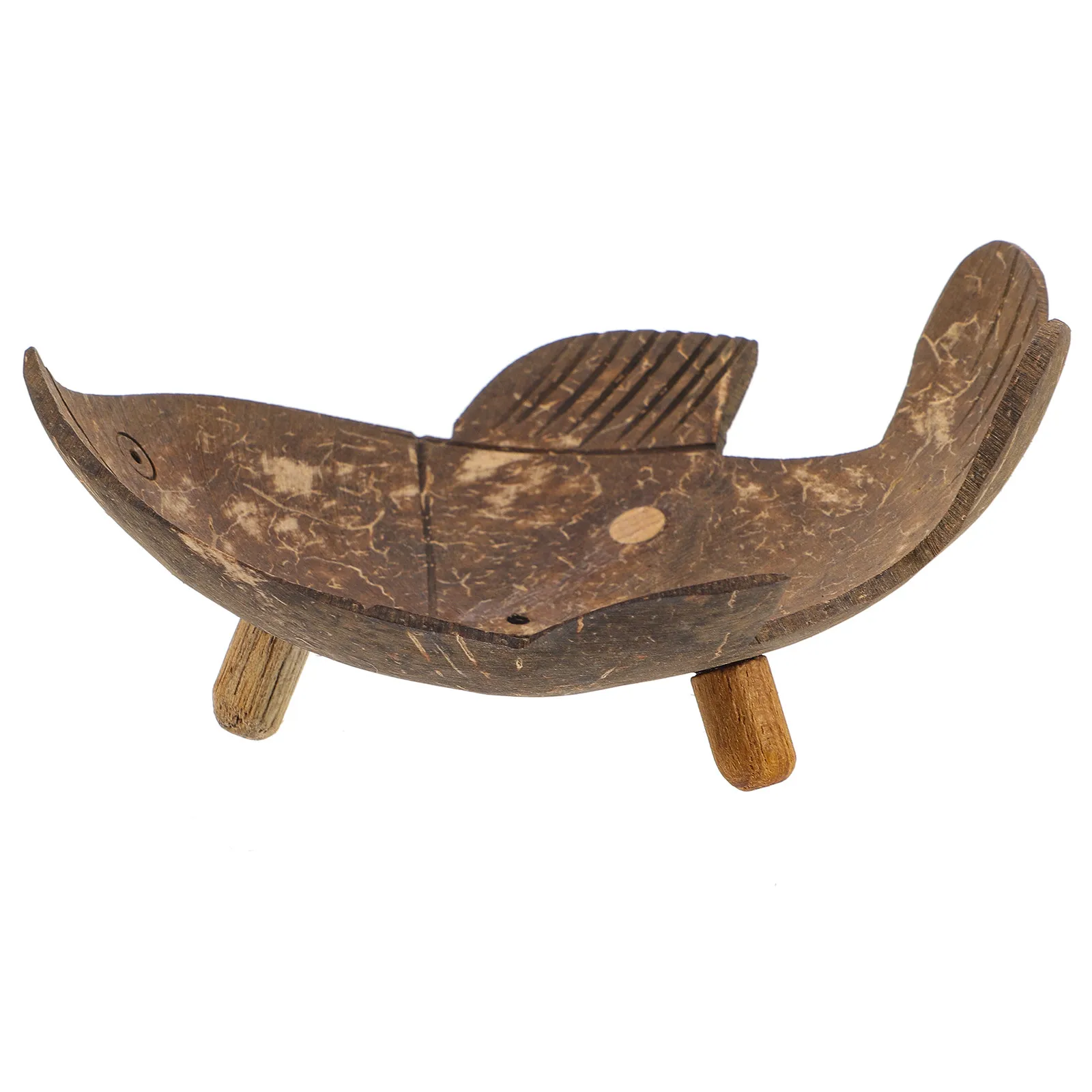 

Экологичная мыльница из кокосовой скорлупы для ванной, душа, кухни, быстросохнущая, самоотводящая воду, в форме рыбы