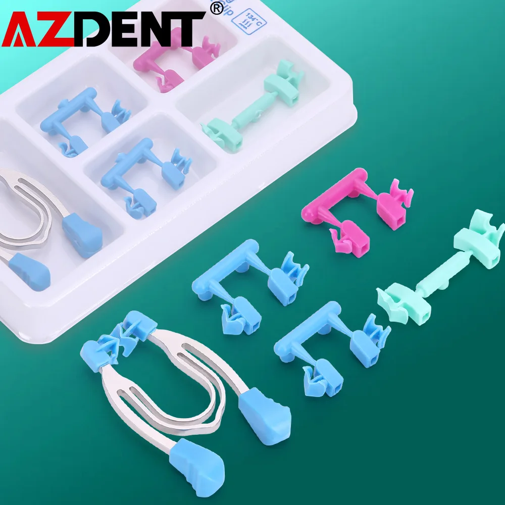 Azdent-anillos de Clip de resorte de Metal contorneado Seccional de matriz Dental, abrazaderas, cuñas, herramientas de dentista