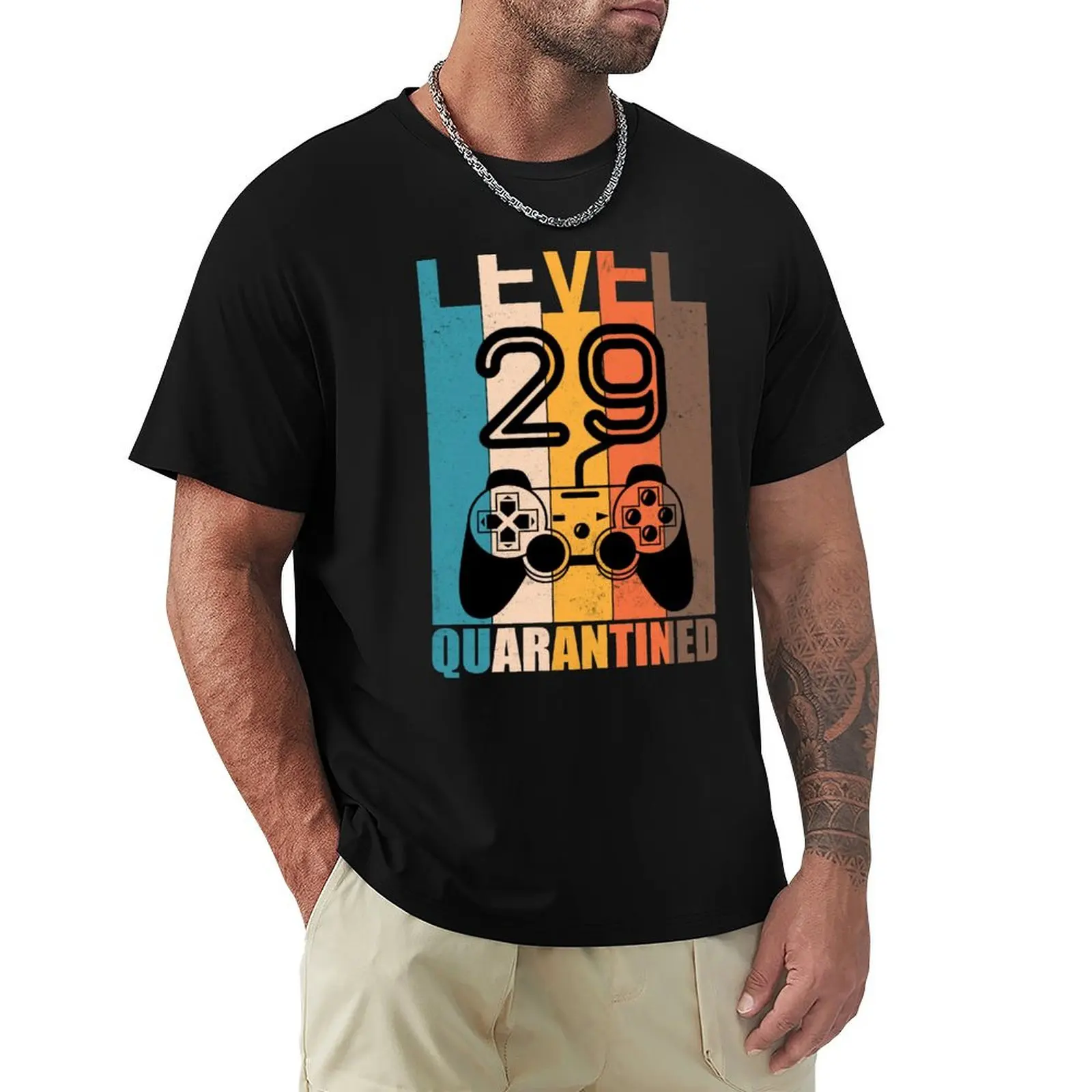 

Level 29 quarantined funny 29th birthday gamer gift T-Shirt oversize t-shirts man tees shirts graphic tee men