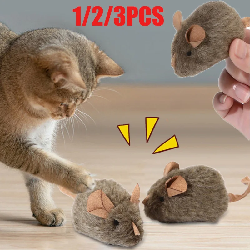 

Funny Plush Cat Toy Simulation Mouse Automatic Chirping Interactive Mice Cat Toy Bite Resistance Relieve Boredom Kitten Supplies