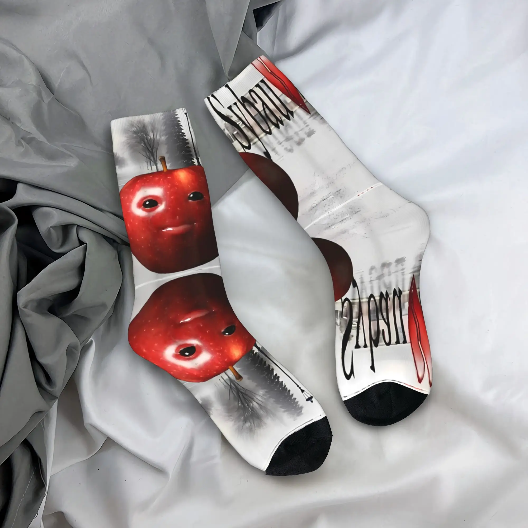 Funny SYBAU Silly AI Apple Gen Z Meme BrainRot Humor Stockings Adults Men  Socks Medium Soft Funny Socks Autumn Anti Sweat Socks