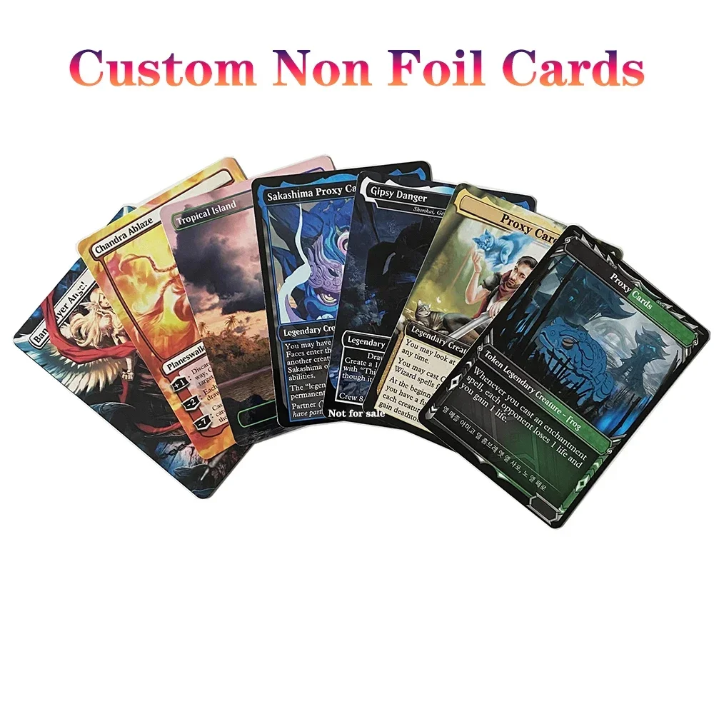 Custom Magical Proxy Cards For Entertainment Black Core Quality Board Games Fetch Shock Dual Lands Artifact Enchantment Creature